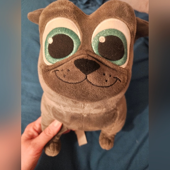 Bingo Plush Puppy Dog Pals Disney Store 10" Grey Frenchie Stuffed Animal Toy - Picture 6 of 9